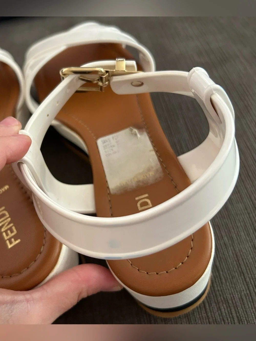 Fendi White Hydra Jelly Platform Sandals Size 39.5 (9.5)